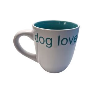 Petrageous Dog Lover Coffee Mug Cup White Teal Large Double Sided